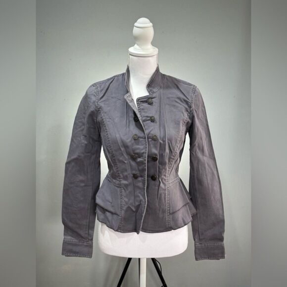 CLEARANCE! Gray LOFT Military Inspired Jacket Size 0 EUC - Picture 1 of 5